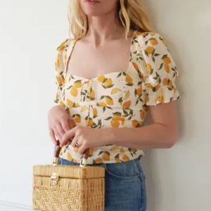 Reformation Delevan Top - Lemonade